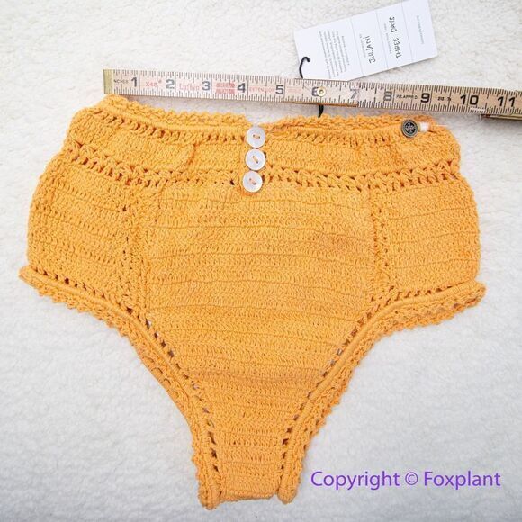 NEW Free People She Made Me Essential High-Waisted Crochet Bikini Bottoms , ‎ L - Picture 7 of 14
